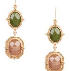 Southern Living Linear & Orbital Lever Back Drop Earrings